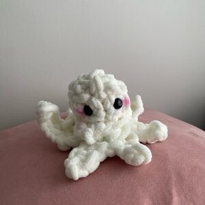 Adorable White Plush Octopus